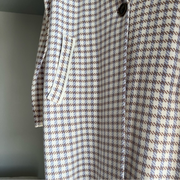 Brand new with tags RW and Co women chequered coat, white and light purple - Picture 3 of 10